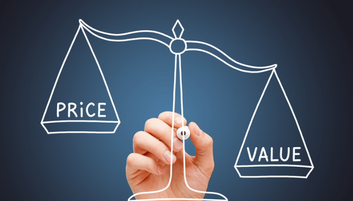 Difference between list price and sales price in a business sale